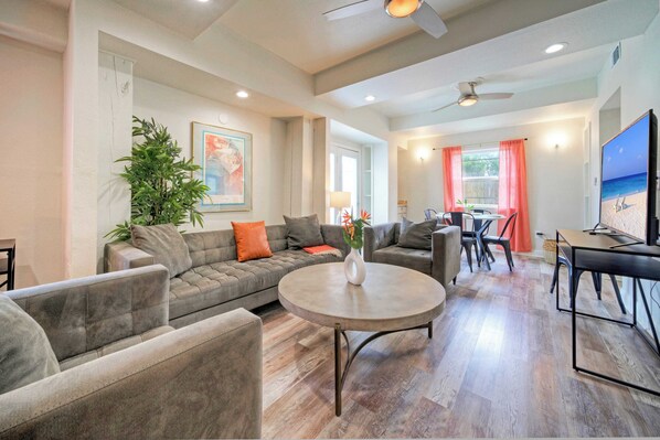 Front of property - Golf Cart Zone, Walk or Ride to Beach Patio + BBQ Salty Sunshine #A (Port Aransas)