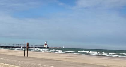 Charming 3-bedroom house in Michigan City is handicapp friendly with a ramp.