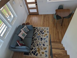 Living area - Scenic Highgrounds Modern Cabin - Chicory (Frankfort)