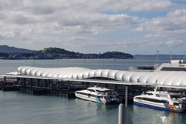 Enjoy waterfront views and scenic vistas from this hotel's unique, curved architecture.