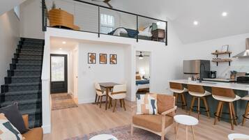Smart TV, foosball, books, stereo