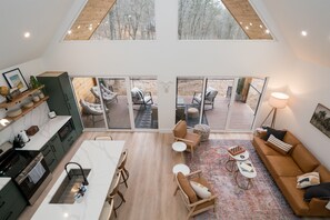 Smart TV, foosball, books, stereo