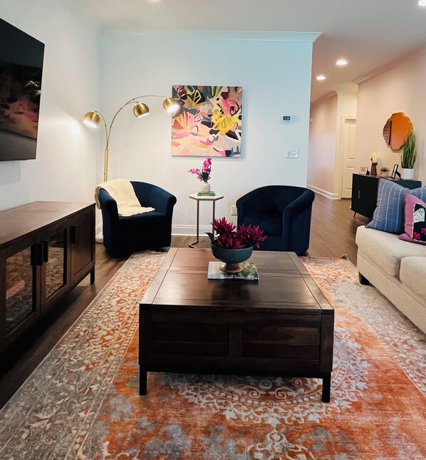 Smart TV, table football, ping pong