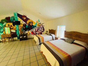 Standard Room, 2 Queen Beds | Down comforters, desk, free WiFi, bed sheets