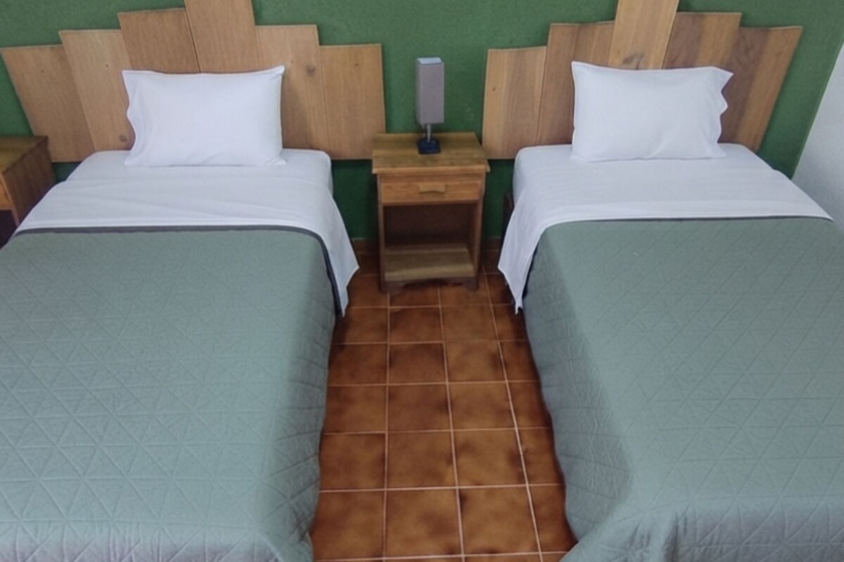 Habitación doble estándar de uso individual, 2 camas individuales | Edredón, escritorio, wifi gratis y ropa de cama