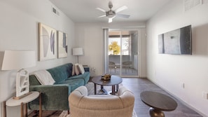 Apartment, 2 Bedrooms | Living area | 40-inch TV with digital channels