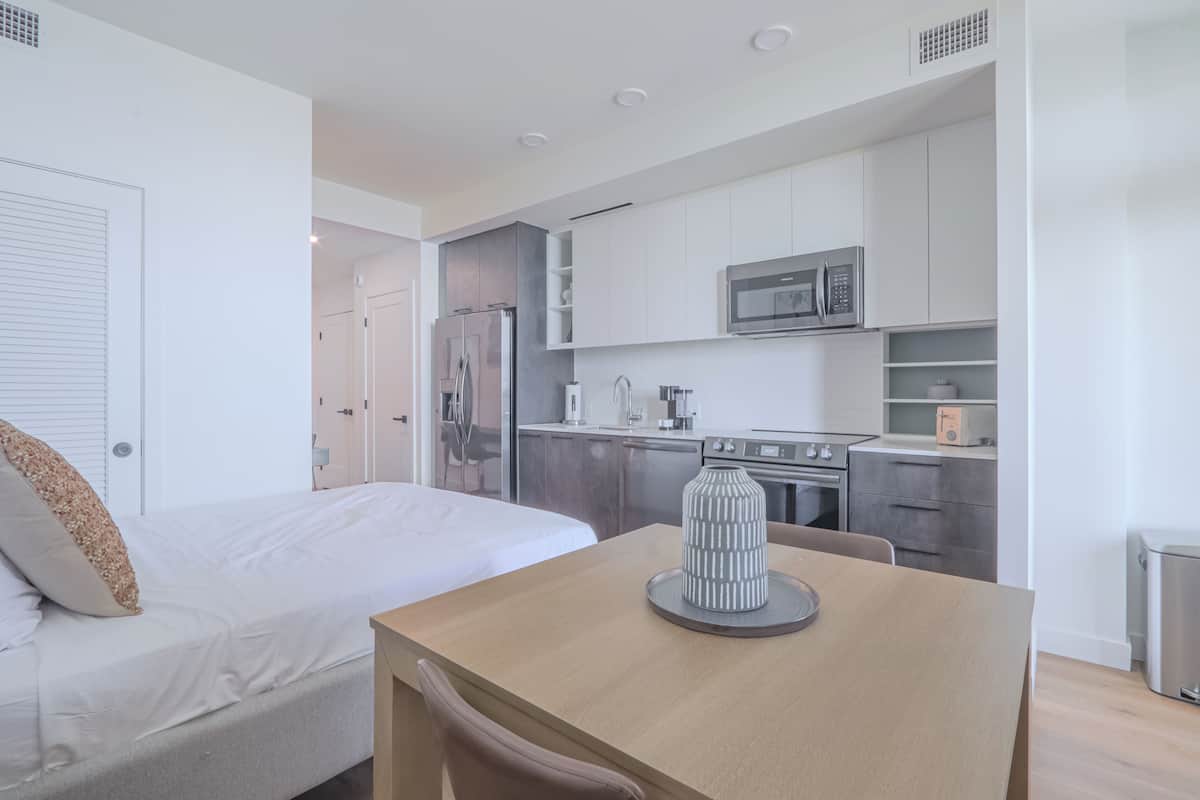 Individually decorated, individually furnished, iron/ironing board