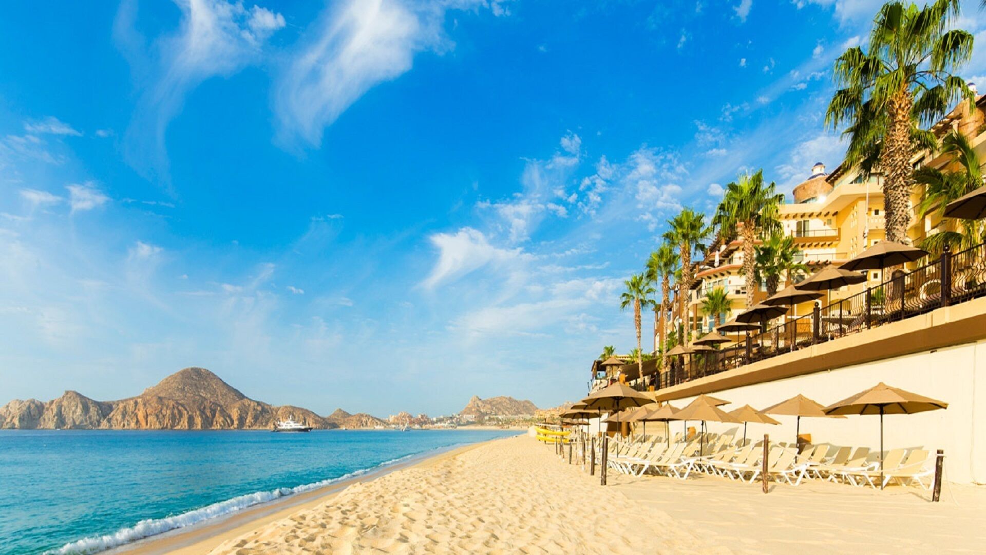 在海滩