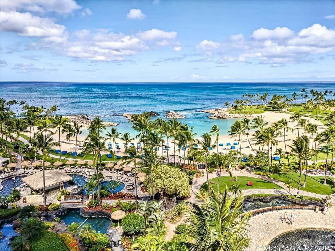 On the beach, sun loungers, beach towels