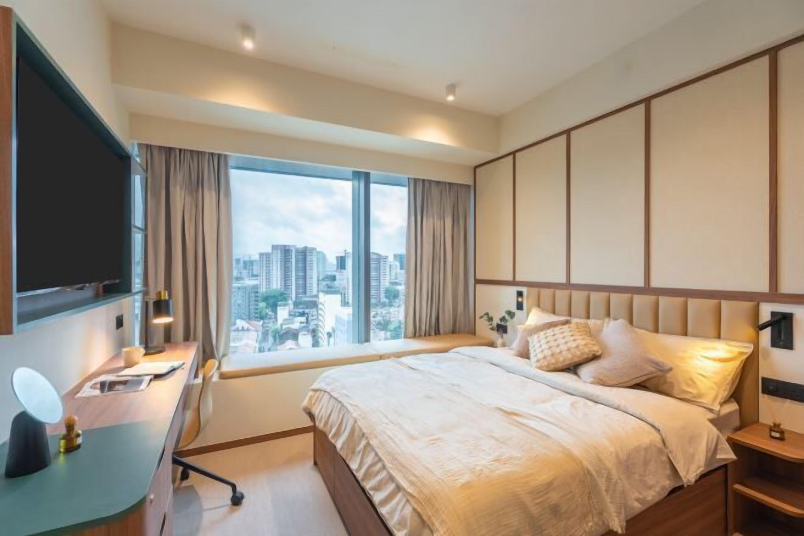 Espace de travail pour ordinateur portable, Wi-Fi gratuit, draps fournis