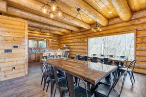 Dining - Sleeps 21 • Luxury Cabin w/ Panoramic View, Hot Tub, Game Room | Pinnacle Chalet (Gatlinburg)