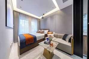 Comfort Apartment, 1 Queen Bed, Balcony | Living area | Printers - Gangxiahui Hotel Apartments (Shenzhen)