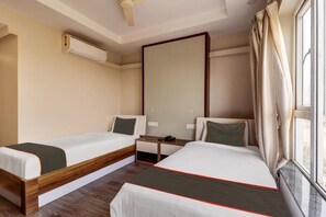 Desk, free WiFi, bed sheets