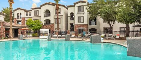 A heated pool