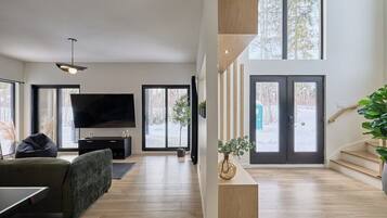 Télévision, cheminée