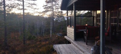 Self-sufficient vacation cabin in the middle of beautiful southern Norwegian nature