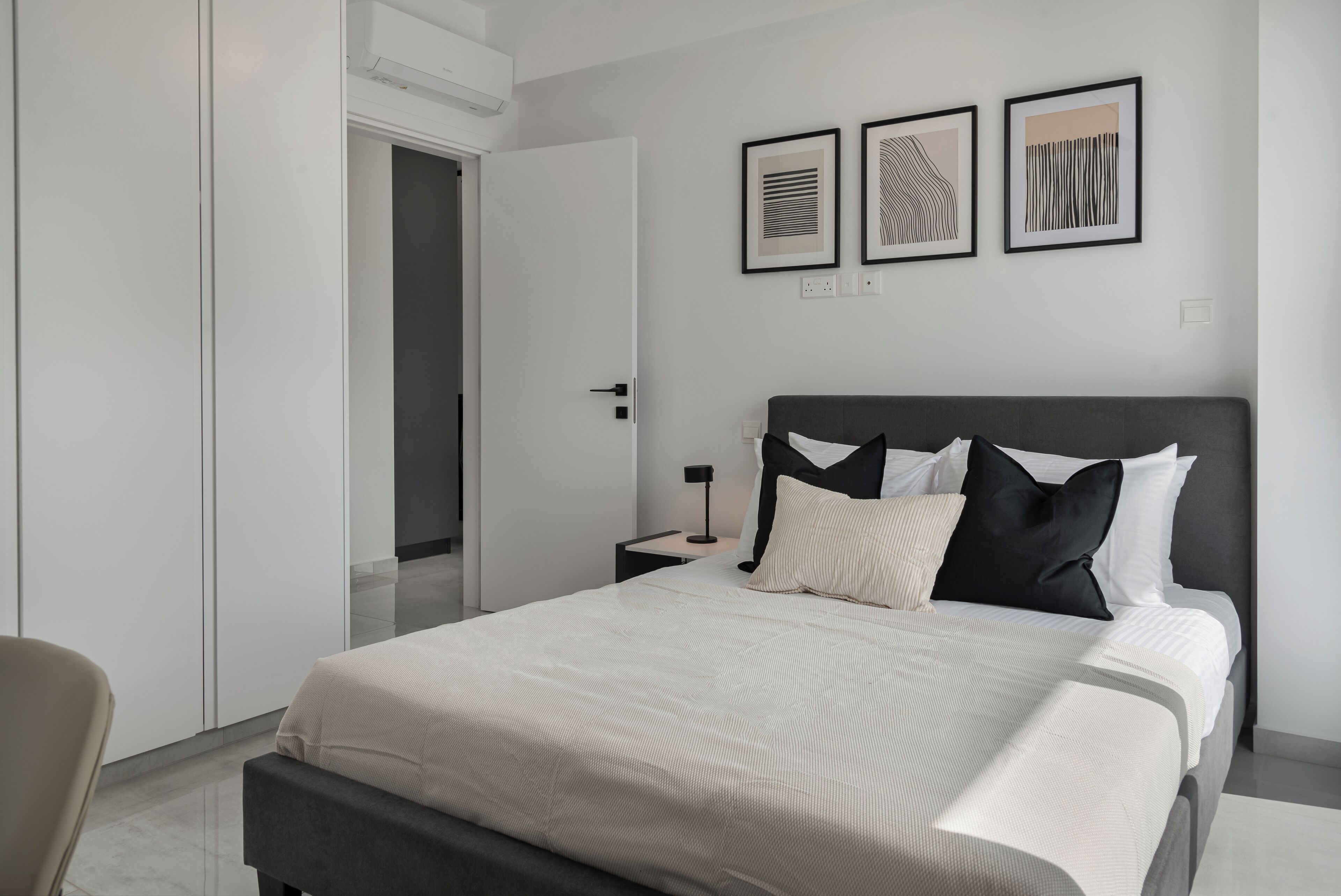 Luxury Apartment, Sea View | 2 bedrooms, in-room safe, blackout drapes, iron/ironing board