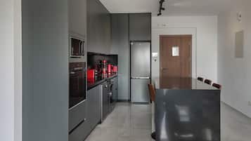 Luxury Apartment, Sea View | 2 bedrooms, in-room safe, blackout curtains, iron/ironing board