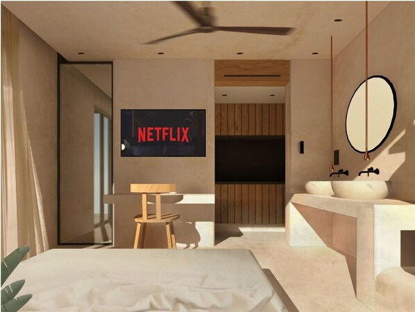 1 bedroom, in-room safe, iron/ironing board, free WiFi