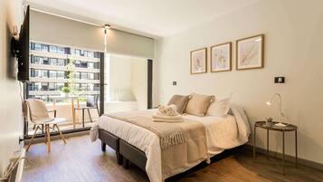 2 habitaciones, escritorio, tabla de planchar con plancha y wifi