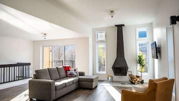 Televisión, chimenea