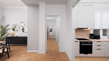 Deluxe Apartment, Kitchen | Private kitchen