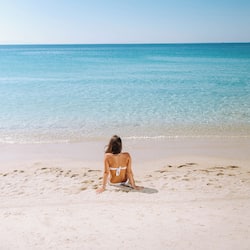 On the beach