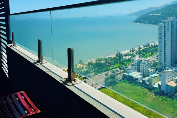 Blick vom Balkon