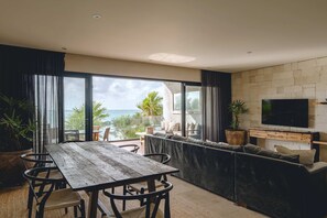 TV - 3BR Oceanview Escape in Tankah Bay | Private Rooftop & 24/7 Security (Tulum)