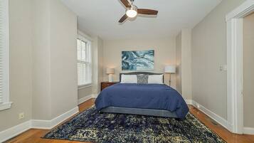 2 bedrooms, iron/ironing board, travel crib, WiFi