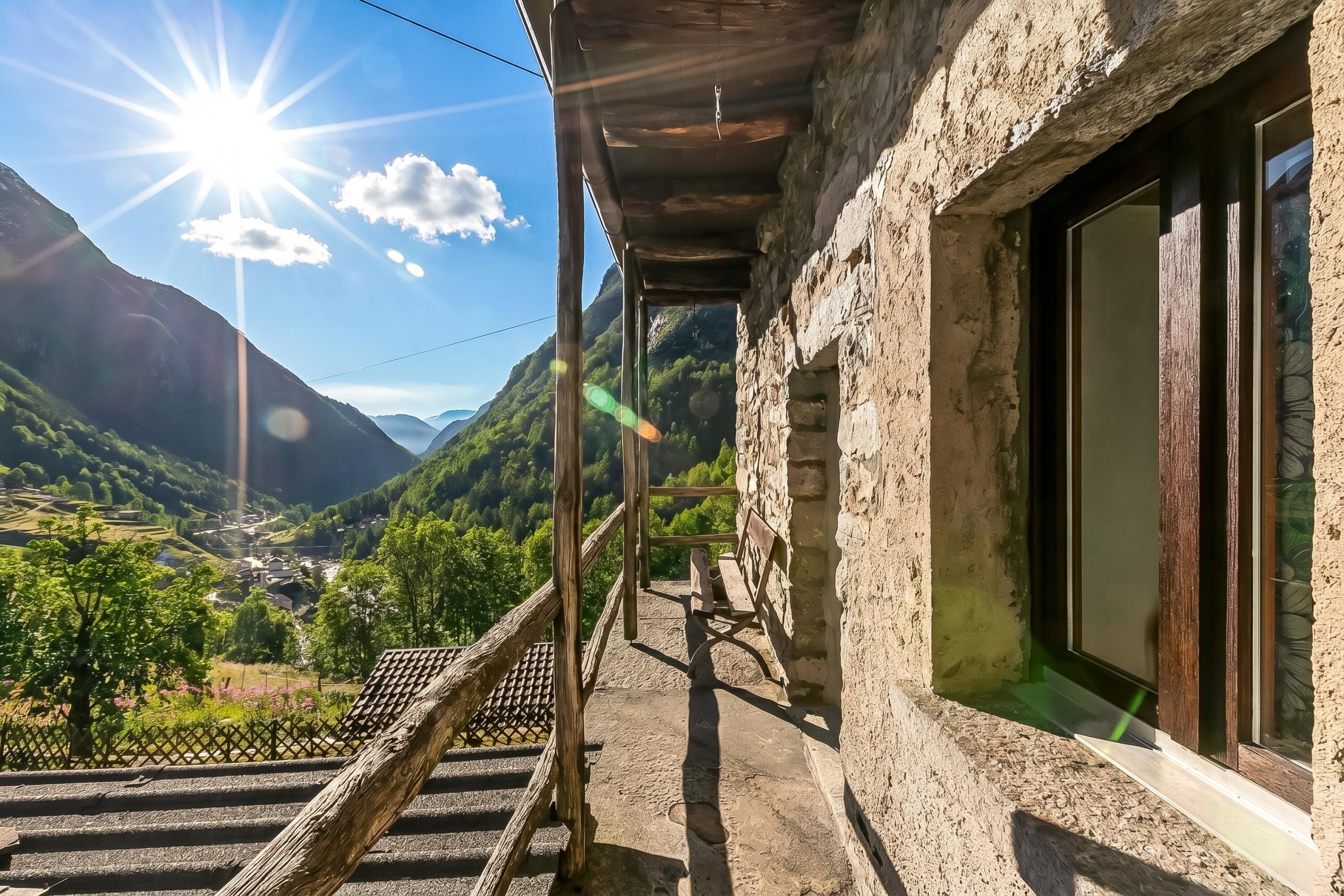 Family Chalet, Multiple Bedrooms, Mountainside (Rustico Over The Bridge Verzasca 1) | Property grounds