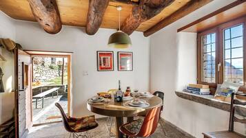 Family Chalet, Multiple Bedrooms, Mountainside (Rustico Over The Bridge Verzasca 2) | Dining