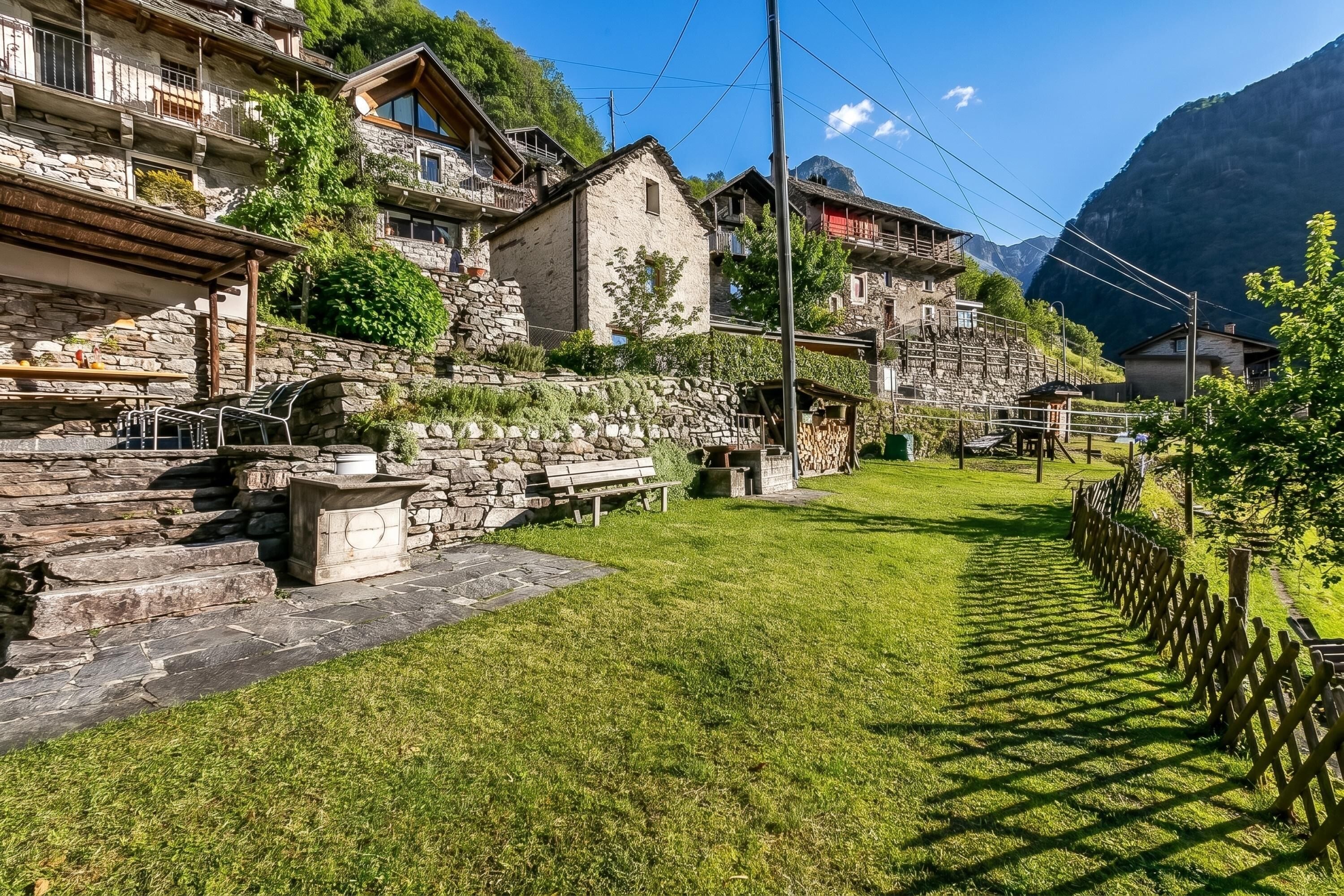 Family Chalet, Multiple Bedrooms, Mountainside (Rustico Over The Bridge Verzasca 2) | Exterior