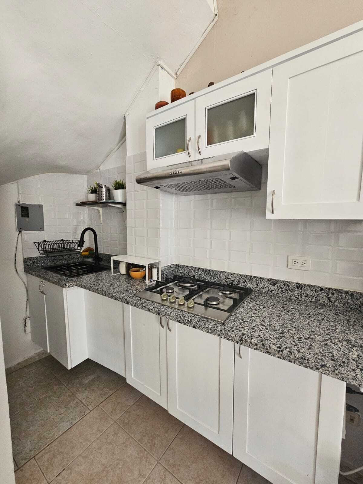 Apto. no 1, Comfort Studio Suite, Partial Sea View | Bếp riêng | Tủ lạnh, lò vi sóng, bếp nấu, dụng cụ pha cà phê/trà 