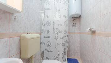 Family Apartment, Multiple Bedrooms (Lopar Escape) | Bathroom | Shower, hair dryer, towels, soap