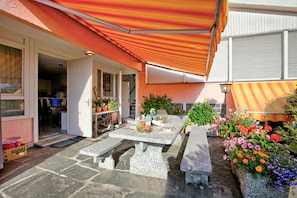 Family Apartment, 1 Bedroom, Terrace, Mountainside (Casa Tecitt with Shared Pool in Val) | Outdoor dining - Casa Tecitt With Shared Pool in Val Resa (Brione sopra Minusio)