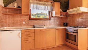 Chalet Keluarga, 2 kamar tidur, tepi gunung (Vineyard Cottage Brodaric) | Dapur pribadi | Lemari es, oven, kompor, dan ketel listrik