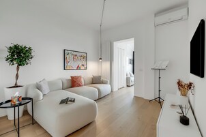 Appartamento familiare, 1 camera da letto, balcone (Sky View Apartment Monopoli) | Area soggiorno