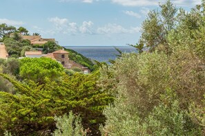 A coastal view with buildings, greenery, and the sea. - Can Jaume 6 in Es Canutells (Mahón)