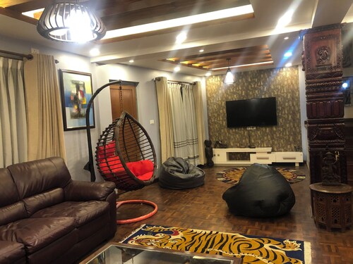 Spacious 4-bedroom house in delightful Kathmandu with fitness room, WiFi