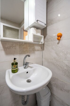 Departamento, 2 habitaciones, balcón, vista al jardín | Baño