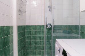 Shower, hair dryer, bidet, shampoo