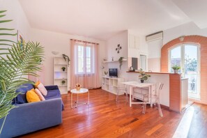 Living area - Welcome Dhome, Cozy penthouse with St. Peter View (Roma)