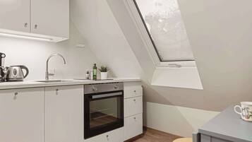 Kylskåp, mikrovågsugn, ugn och spishäll