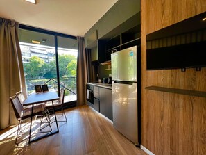 Apartment, 1 Queen Bed with Sofa bed, Balcony | Private kitchen