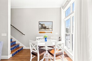 House, Multiple Beds, Balcony, Partial Ocean View (512 Dement Circle Unit A) | Dining - Sailors Cove: 5-bedroom, 4.5 Baths, Sleeps 12! Steps Away From the Beach! (Panama City Beach)