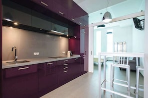 Fridge, microwave, toaster