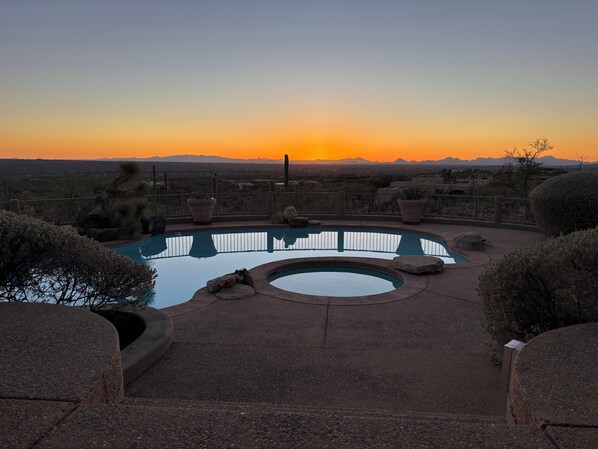 Outdoor pool, a heated pool