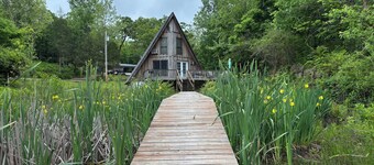 Hardy Lakefront Aframe Cabin + Kayaks