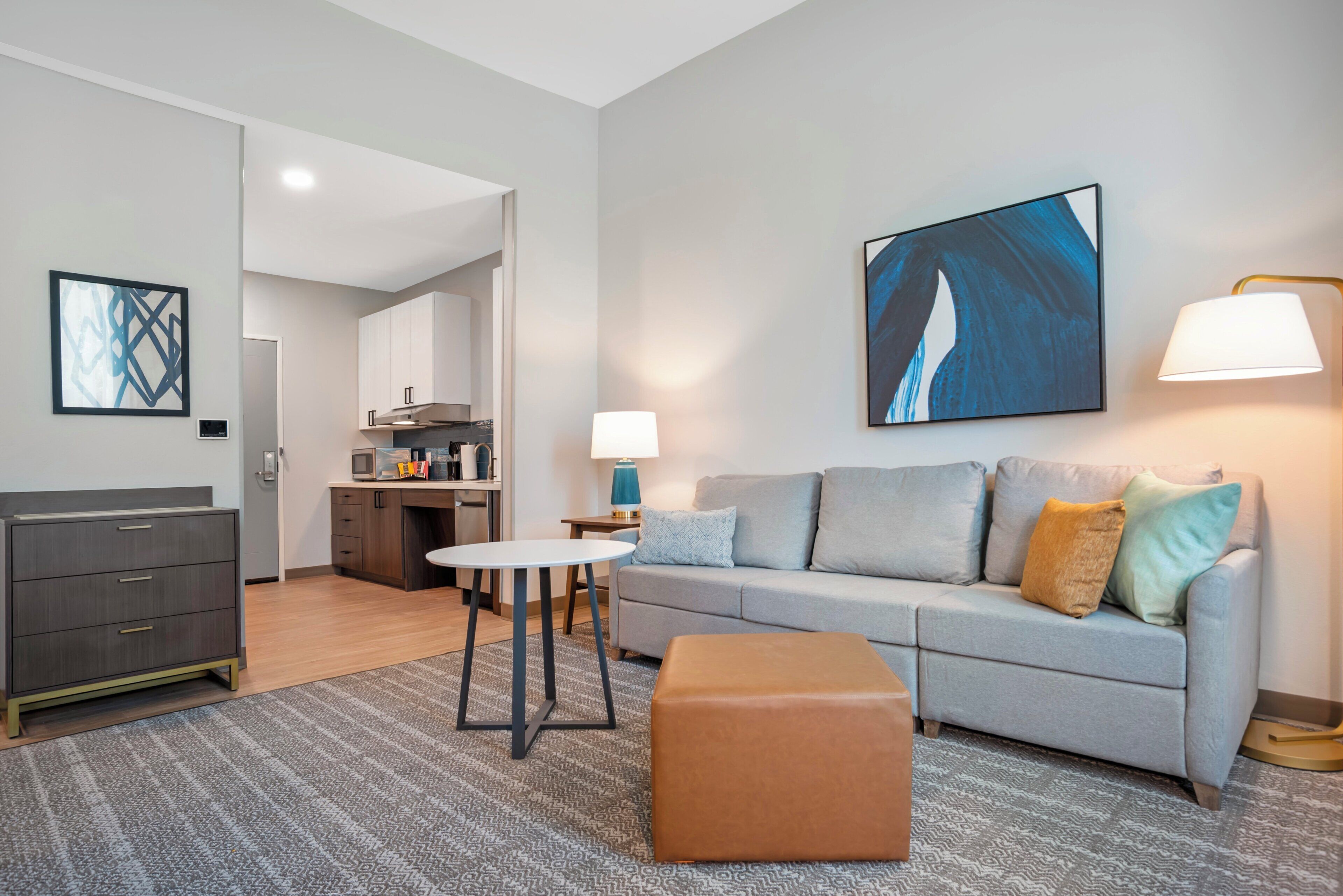Studio, 1 King Bed, Accessible Bathtub, Kitchen (Communications, Mobility) | Blackout drapes, iron/ironing board, WiFi (free), bed sheets